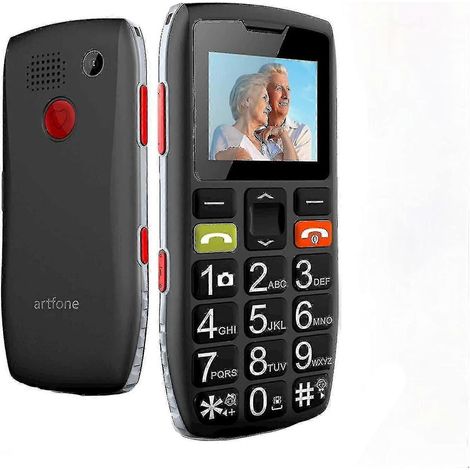 Téléphones portables 2024 pour seniors avec bouton SOS et gros boutons (1/4)