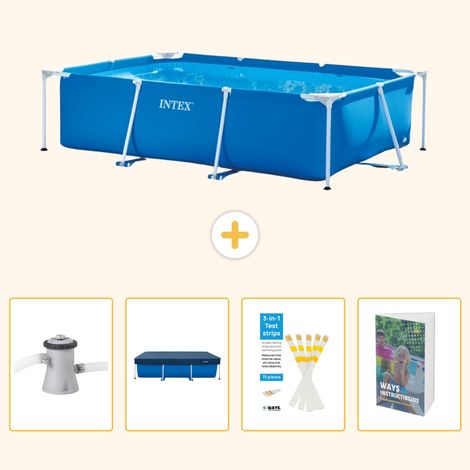 Intex Piscine Tubulaire Rectangulaire - 260x160x65 cm - 5-pièces SCB129