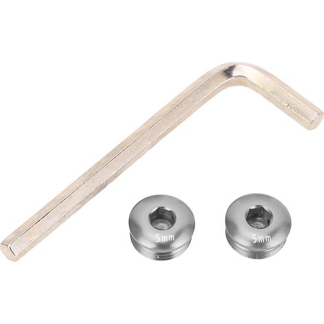 Cache-vis de pédale de vélo en alliage d'aluminium, filetage M14, 5 mm, couleur titane, pour VTT (1/5)