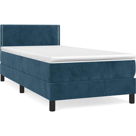 Maison Exclusive - Cama box spring con colchón terciopelo azul os (1/5)