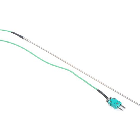 Thermocouple type K Ø 3mm, L 300mm, +1200°C max à Fiche mâle miniature ( Prix pour 1 ) (1/2)