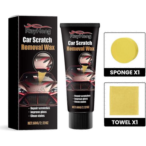 Kit de cire pour éliminer les rayures de carrosserie - Réparation et polissage faciles des rayures de peinture pour l'entretien de la carrosserie (1/4)