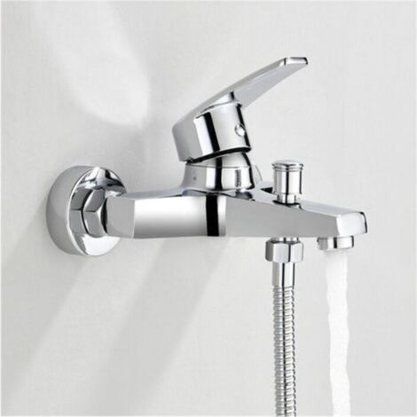 Robinet mitigeur de baignoire Robinet de baignoire/douche Robinet mitigeur en laiton chromé