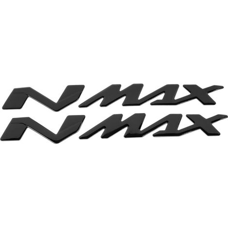 Paar 3D-Motorrademblem-Aufkleber – Aufkleber für Yamaha NMAX155 125 – Schwarz – Crezuo