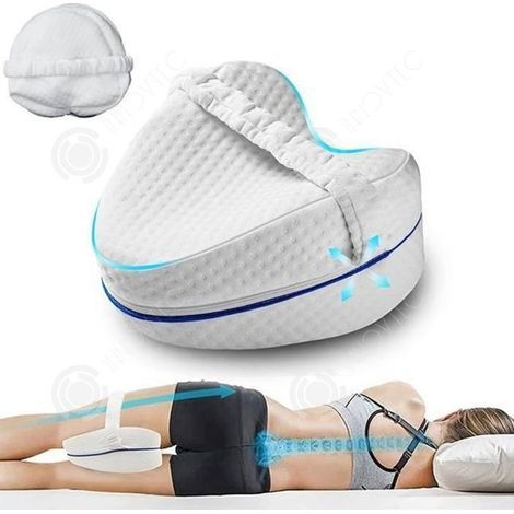 Cellfast – Oreiller de jambe ergonomique 25x23x13cm – Mousse à mémoire pour soulager les douleurs – Conception orthopédique pour dormir sur le côté (1/4)