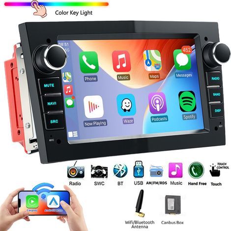 Autoradio Android Pour Opel Astra H Corsa C/D Vectra C Zafira BT Carplay RDS BT (1/5)