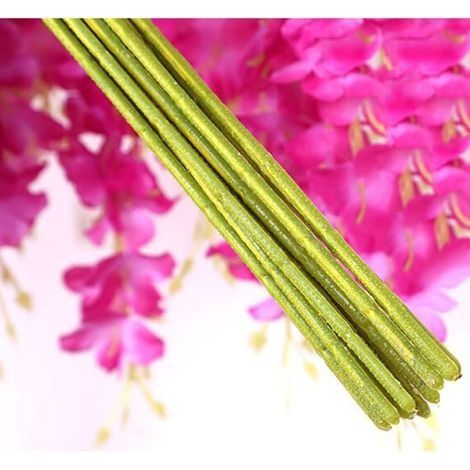 Künstliche Glyzinienblüten, dekorative Rattan-Promenade in Lila und Rosa (12 Stäbe), 110 cm, Blumen für Haus, Garten, Zaun, als Hochzeitsdekoration (1/4)