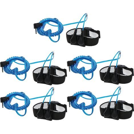 Bracelet électrostatique antistatique, 5 pièces, composants de contrôle industriel à 2 circuits (1/5)