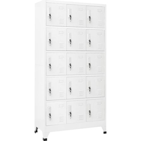 Locker Cabinet Light Grey 90x40x180 cm Steel vidaXL