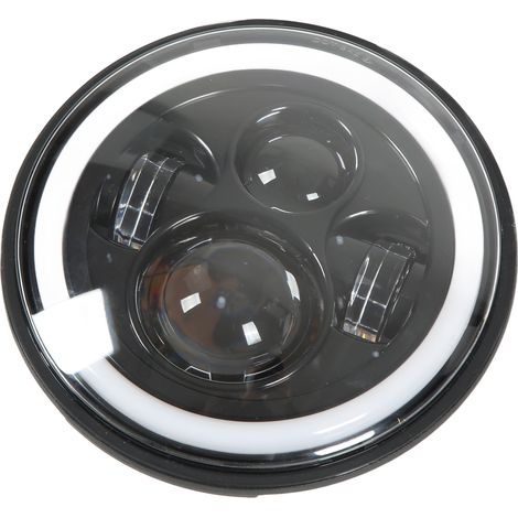 Phare LED Angel Eye 7 pouces pour moto, lumière blanche et jaune, remplacement universel pour Road Star (1/5)