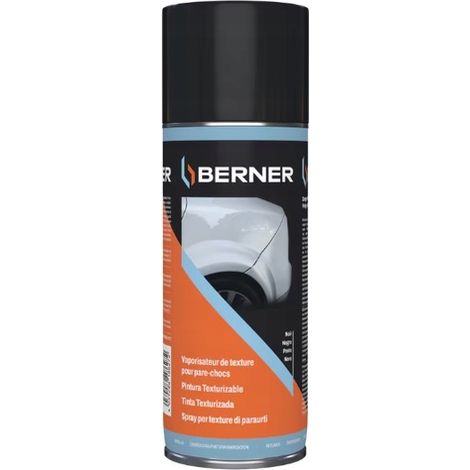 Pintura en aerosol negra para plásticos, 400 ml, Berner Textura
