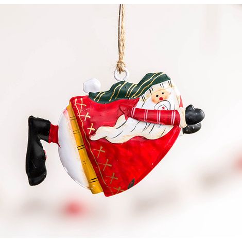 Angel - Décoration De Noël En Métal Et Tissu - Pour Arbre De Noël Porte Mur Ou Balcon - Lot De 1 Pièce (1/5)