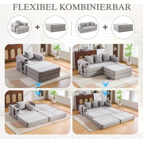 Fauteuil à compression en velours côtelé cadre métallique solide. Conception ergonomique (1/5)