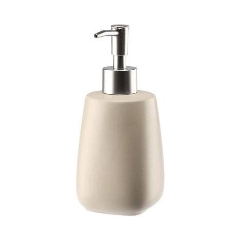 Seifenspender aus Keramik, pastellbeige, matt, 400 ml (1/3)