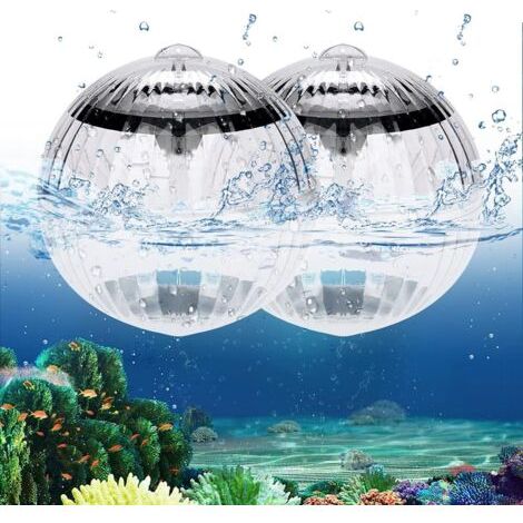 Lampe solaire de piscine, 2 pièces flottantes pour piscine, 7 LED à changement de couleur étanche, boule solaire d'extérieur pour piscine, étang, décoration de fête