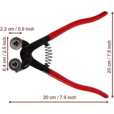 Pince à mosaïque et coupe-verre professionnelle – 20 cm, acier inoxydable robuste, pour verre, carrelage et céramique (1/3)