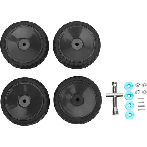 4 Pneus en Caoutchouc Anti-Dérapants pour Voiture RC 1/10, Résistants à l'Usure, pour Modèles Sport - Noir (1/5)