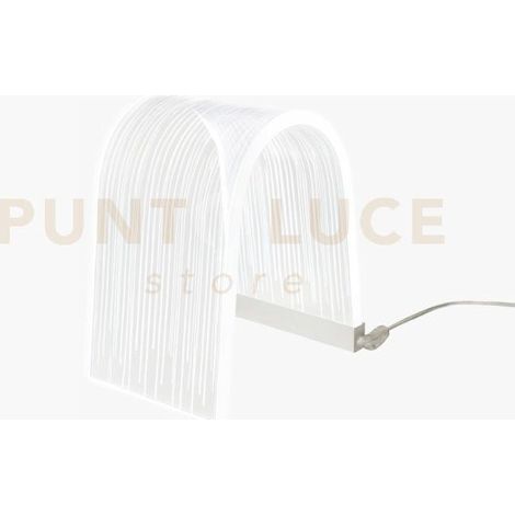 LAMPADA DA TAVOLO PICCOLA ARC LINE LED 4200°K / 24 Volt - 12 W/Mt IN CRISTALLO ACRILICO TRASPARENTE