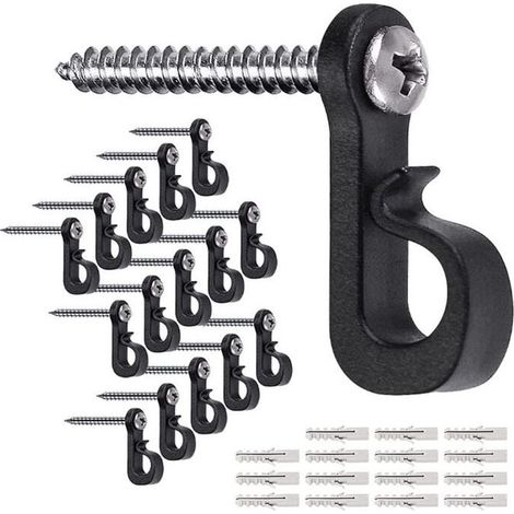 40 Pack Christmas Light Hangers Hooks with Phillips Screws for Garage New Year Outdoor Party Easy Release Cable and LED Fairy Lights Wide Screws (1/5)