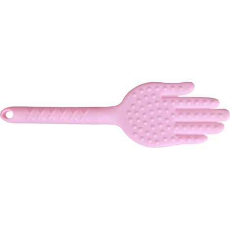Ce marteau de massage est un outil de massage ergonomique en forme de paume, conçu pour cibler les points de pression du corps et adapté aux épaules, à la nuque et aux jambes. (Rose) (1/5)