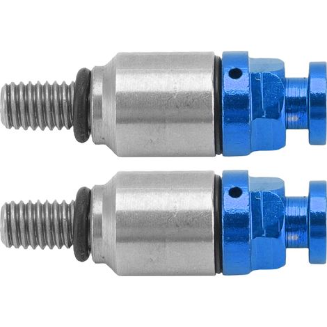 Lot de 2 purgeurs d'air de fourche en alliage d'aluminium M5x0,8, remplacement pour CRF150R, CR125R et CR250R (bleu). (1/5)