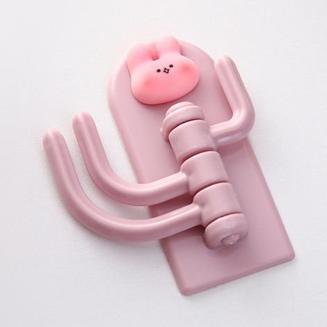 Neues, niedliches und lustiges Design mit drei Haken für Studentenwohnheime, kein Bohren erforderlich, spurlos haftender Klebehaken für Wände und Türen, Schlüsselanhänger mit einem großen Gesicht und (1/5)
