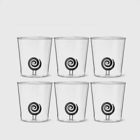 Lot de 6 verres artisanaux en verre Made in Italy Liquiroll (1/2)