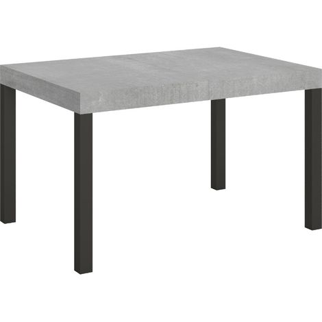 Table Ă manger extensible Karry Sur roulettes 140 Ă 224 cm-Gris ciment-Sur roulettes-140 Ă 224 cm (1/5)