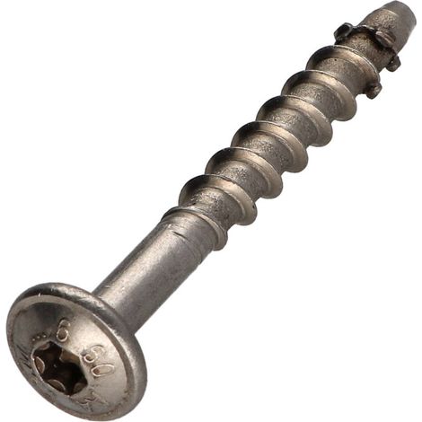 Vis béton Tête Bombée TORX T30 Inox A4 7.5X50-10 pièces