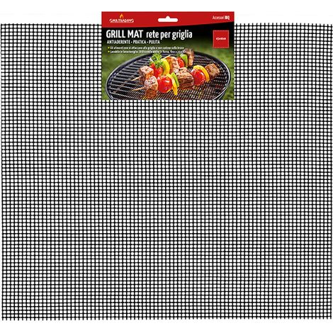 RETE ANTIADERENTE 45X40CM PER GRIGLIA BBQ.