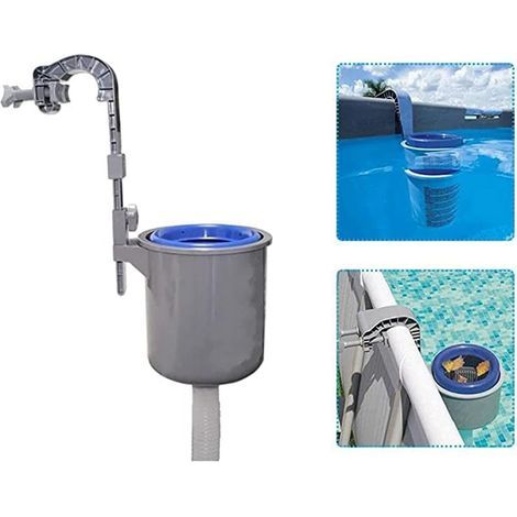 Automatischer, wandmontierter Oberflächenfilter mit verstellbarer Whirlpool-Halterung und Reinigungsset-Zubehör für Schwimmbecken, Gartenteiche, Springbrunnen und Aquarien (1/5)