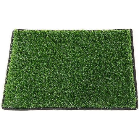 Tapis d'herbe pour chien lavable, coussin d'urine pour animal de compagnie, tapis de pipi extérieur 0,46 x 0,585 m, antidérapant et absorbant. (1/4)