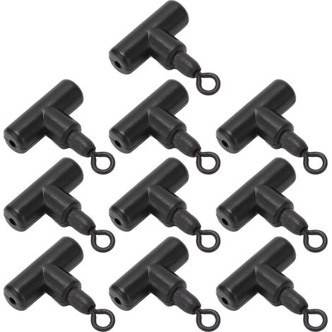Lot de 10 émerillons de pêche en forme de T, connecteur 3 voies, émerillon à roulement pour ligne croisée, accessoires de pêche (1/5)