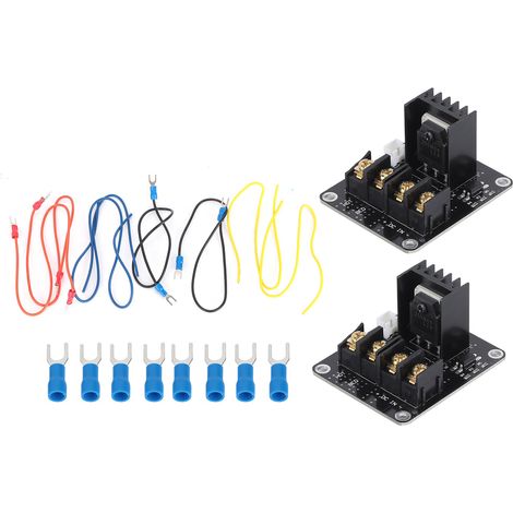 Lot de 2 modules de plateau chauffant pour imprimante 3D, carte d'extension d'alimentation à transistor MOS, contrôle de chauffage, charge à courant élevé (1/5)