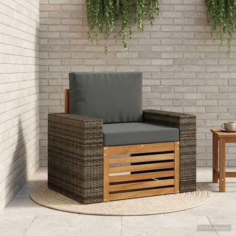 Teenpull – Outdoor Mittelsofa Massivholz Akazie Natur (1/5)
