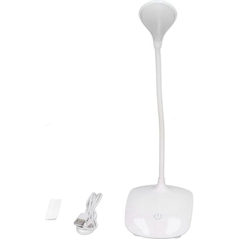 Lampe de bureau LED à commande tactile, alimentée par batterie USB, 3 Modes d'éclairage, Angle Flexible, pour enfants, étudiants, dortoir, chambre à coucher (1/5)
