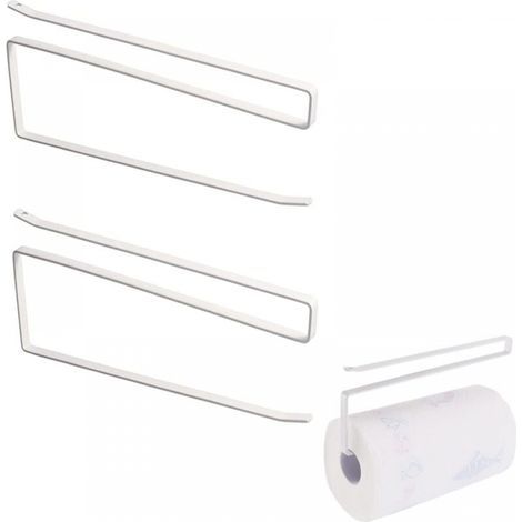 Lot de 2 porte-serviettes en papier, porte-papier toilette, aucun perçage requis, adapté aux petits espaces (1/5)