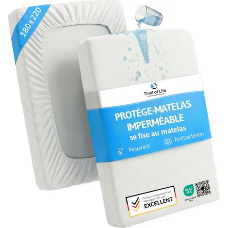 Protège-Matelas imperméable et Respirant, Housse hypoallergénique (1/5)