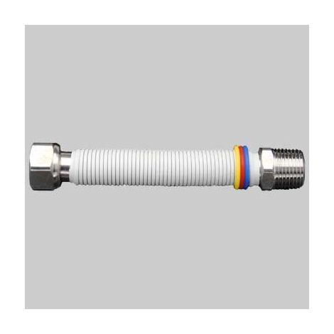 FLESSIBILE INOX ACQUA-GAS RIVESTITO BIANCO MF 3/4 200-400