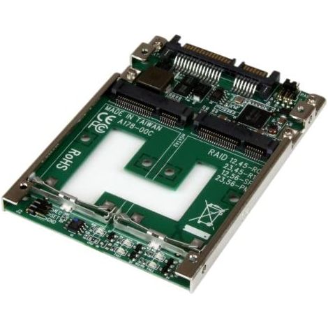 Startech Conversor de SSD mSATA Doble a SATA RAID de 2,5" - Adaptador (1/5)