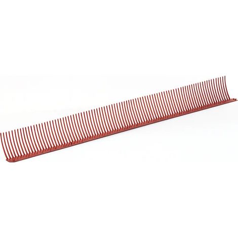 Peigne avant-toit anti oiseaux, rouge brique Mat RAL 8004