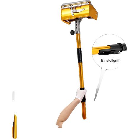 Herramienta para acabado de paneles de yeso, gran capacidad, eje ajustable, color amarillo. (1/2)