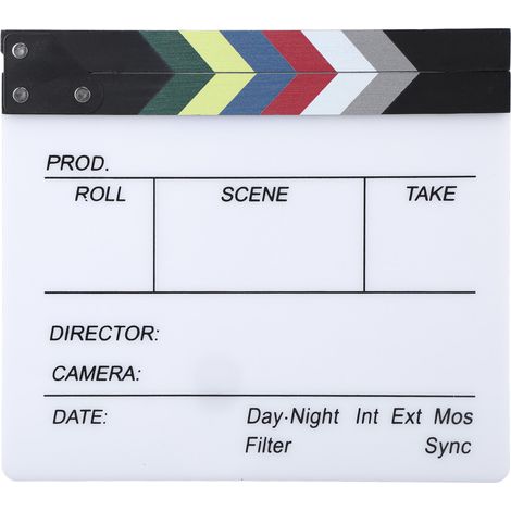 Plaquette de cinéma Clap de réalisateur Accessoire photo décoration 30x27 cm (1/5)