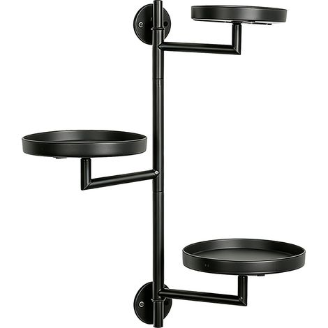 Étagères de fenêtre rotatives pour plantes - Support Plante Mural Tournant 3 Niveaux - Étagère Métal pour Pots Fleurs Décoration Maison (1/5)