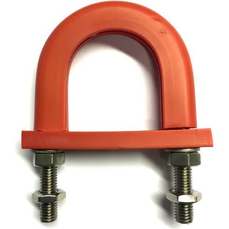 Light Duty Flame Retardant Anti-Vibration Rubber Lined U-bolt  21 mm ID (suit 15 mm NB pipe)-T316 SS (1/3)