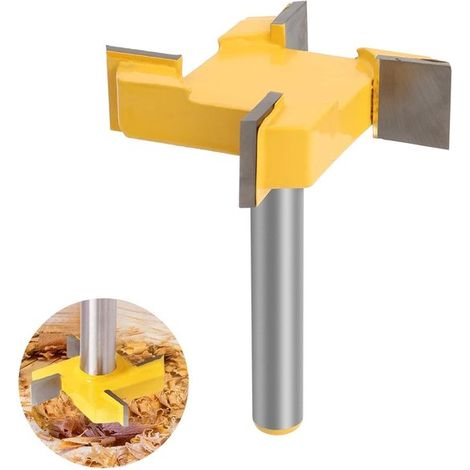 Fresa CNC para tableros de sacrificio, fresa de limpieza con vástago de 8 mm para carpintería, fresado de superficies y cepillado de madera. (1/5)