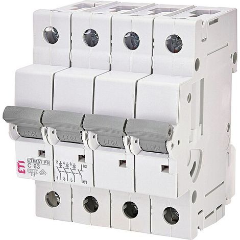 ETI Leitungsschutzschalter ETIMAT P10 3-polig + N, 10kA, C63, REG