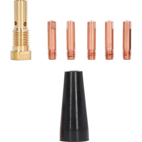 Kit de soudage MIG sans gaz (7 pièces) avec embout diffuseur en cuivre et accessoires (1/5)