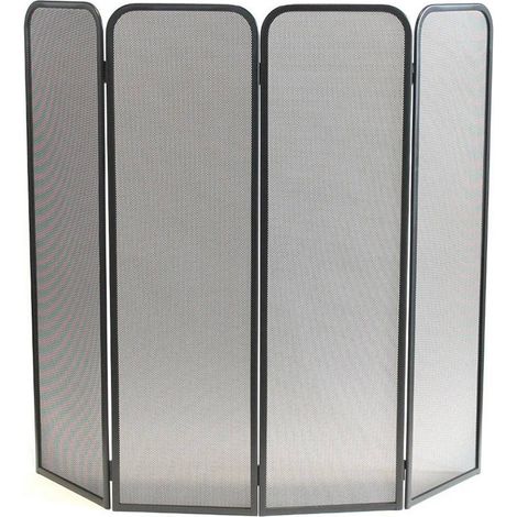 Parastufa acciaio nero 4 ante componibili h. 100x120 cm.  Made in Italy