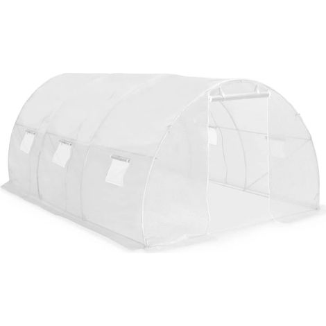 Tenda da serra per piante fiori e ortaggi 13,5 m² 450 x 300 x 200 cm bianca 020044440